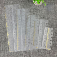 Vente en gros A6 A5 A7 A4 B5 Règle créative configurable Enveloppe feuilles mobiles PVC Notebook Accessoires remplacement
