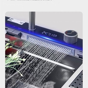2026 New Edition Smart LED Digital Display <strong>Kitchen</strong> <strong>Sink</strong> Multifunction Modern Waterfall Stainless Steel Smart <strong>Kitchen</strong> <strong>Sink</strong> - Product Image 3