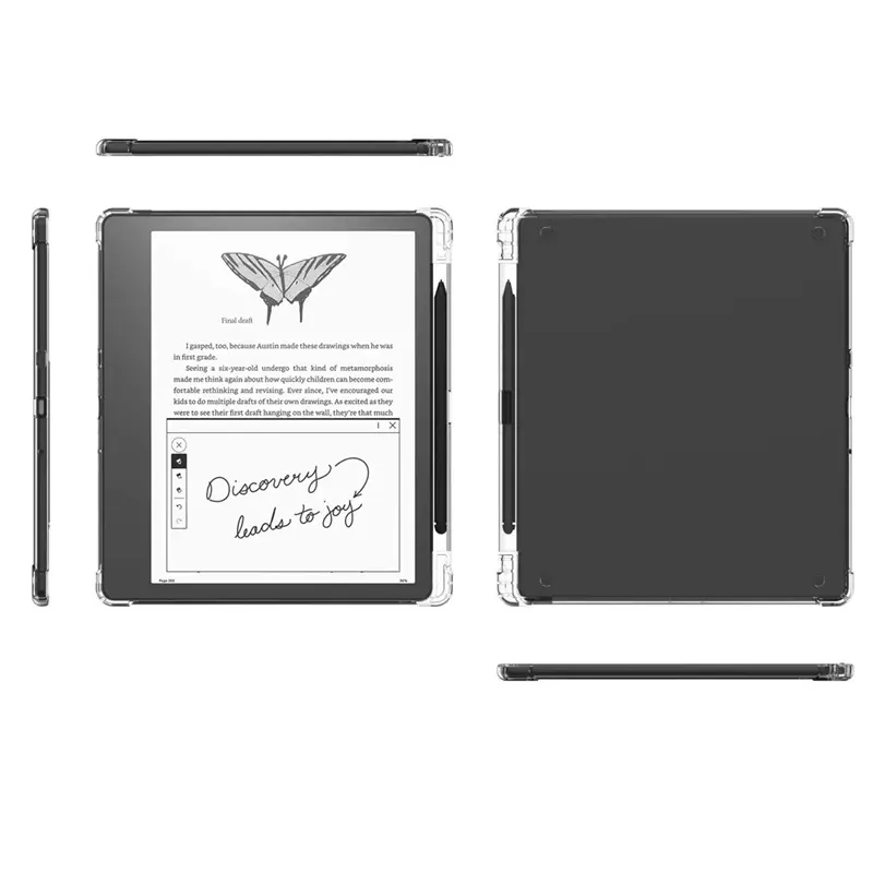 Amazon Kindle Scribe 10.2インチ用TPUシリコンケース、鉛筆ホルダー付きエアバッグKindle Scribe2022用耐衝撃性電子ブックカバー
