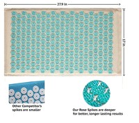 Tapis d'acupression en lin écologique, 9mm, tapis shakti, pointes de lotus, massage