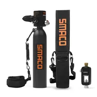 SMACO حوض للغوص بجهاز تنفس معدات مصغرة كامل الوجه السباحة منظم Fo مجموعة الغطس بأنبوب التنفس اسطوانة الهواء الأكسجين المياه Bcd الرياضة الغوص 0.7L