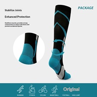Nouvelles chaussettes de compression sportives transfrontalières Europe-Amérique - Chaussettes de mollet en nylon polyamide pour la course en extérieur et le soutien des jambes - Direct