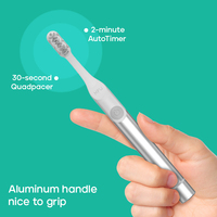 SEAG – brosse à dents électrique Portable pour adulte, brosse à dents sonique avec couvercle de voyage et minuterie de montage miroir, poignée en métal