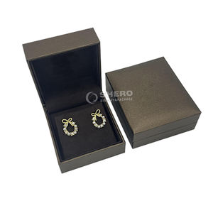 Cajas de Joyería al por Mayor, Negras, Personalizadas, de Imitación de Cuero PU de Primera Calidad, para Collares, Pulseras, Anillos y Pendientes - Product Image 2