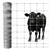 Clôture pour bétail de ferme, résistante, galvanisée, écologique, imperméable, à mailles de fil à nœuds fixes, haute résistance, pour le bétail et les chevaux