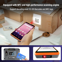Scanner de codes à barres PDA Android NFC portable de 6 pouces avec écran tactile de 6 pouces pour la collecte de données de fabrication