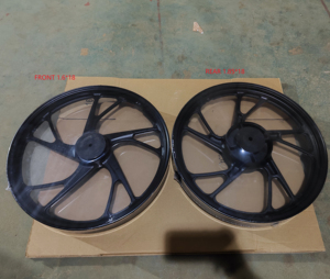 Coppia ruota tuta in lega leggera in alluminio per freno a tamburo HONDA BROS 150 KS - Product Image 3
