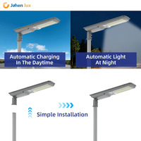 Lampadaire solaire intégré automatique à angle réglable, source lumineuse super brillante 5054SMD, boîtier en acier galvanisé de haute qualité
