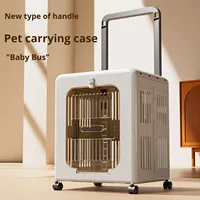 Poussette pliable 4 roues en PP pour animaux de compagnie, sac de transport respirant pour grands chats, idéal pour l'extérieur et l'avion, fournitures pour animaux
