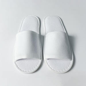 Oteller ve homestays için tek kullanımlık anti kayma terlik toptan, kalınlaşmış keten mercan kadife tek kullanımlık otel terliği - Product Image 4