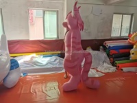 Poupée gonflable de chat de bande dessinée rose de PVC de BeiLe, mascotte gonflable d'équipement publicitaire