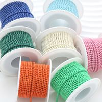 Chaînes en cristal SS6 de 2 mm en gros, chaînes en cristal solide Jelly, chaînes à griffes en acrylique, chaînes de strass pour vêtements et accessoires de bijouterie