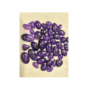 พลอยควอตซ์ธรรมชาติทรงหลังเบี้ยอเมทิสต์หรูหราสำหรับทำเครื่องประดับอัญมณีหลวมส่งตรงจากอินเดีย - Product Image 1