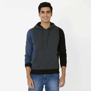 Sweat à capuche en polaire pour homme, coupe classique, en polyester/coton de haute qualité, logo personnalisé brodé, séchage rapide, hiver - Product Image 1
