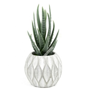 天然タッチフェイクフラワーミニ人工アロエベラ多肉植物ポットデコレーション用 - Product Image 6