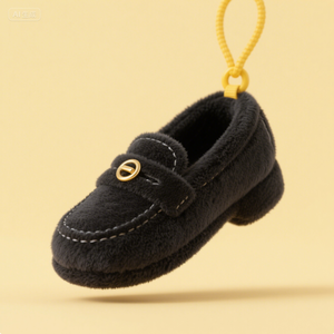 จี้รูปเสือดาวรองเท้าแบบนิ่มพวงกุญแจสัตว์ยัดนุ่นของเล่นรูปวัวน่ารักของขวัญตามสั่ง - Product Image 3