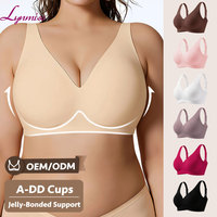 LYNMISS Soutien-gorge sans couture grande taille pour femme, sans armatures, maintien complet, minimiseur, lingerie, bralette unie, bonnet 3/4, anti-affaissement, bonnets profonds