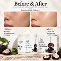 Masque Facial Purifiant en Argile de Truffe Noire Fermentée - Nettoyage en Profondeur, Contrôle du Sébum, Purification des Pores, Éclaircissant, Antioxydant, Réparation Cutanée