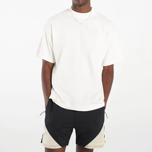 Camiseta de Lujo al por Mayor de Alta Calidad, Cuello Redondo Liso, Transpirable, Estilo Hip Hop, Camisetas Básicas Oversize - Product Image 2