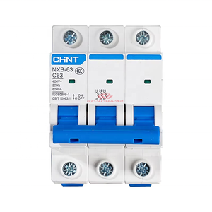 100% New CHINT NXB-63 C6 C63 32A 16A 40A 50A 63A 100A 125A 1P 2P 3P 4P Disjoncteur Miniature Circuit Breaker in Stock