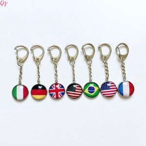 QQ Wholesale Custom Country Flag Keychains Accessories Pendants All Countries for Keychain <b>Wristlets</b> Metal - Product Image 4