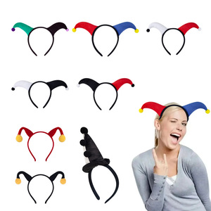 MADESHINE Bandeau de performance pour femme, accessoire de déguisement mignon en peluche, style Joker, Arlequin ou Clown, pour Halloween, Mascarade et Fête - Product Image 1