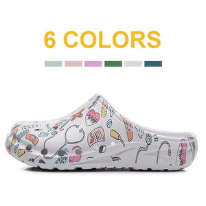Sepatu Medis <span class=keywords><strong>Clogs</strong></span> Motif Musim Panas <span class=keywords><strong>2025</strong></span> untuk Dokter Perawat, Alas Kaki Perawat <span class=keywords><strong>EVA</strong></span> Anti-selip, Sepatu Slip-on untuk Scrub - Product Image 4
