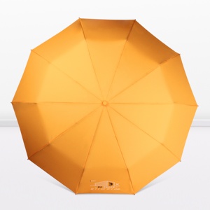 All'ingrosso della fabbrica ombrello compatto di marca impermeabile da viaggio ombrelli da pioggia 10 costole ombrello giallo per la vendita al dettaglio promozionale - Product Image 4
