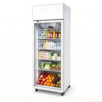 Réfrigérateur vertical commercial personnalisé pour supermarché avec porte vitrée, équipement de réfrigération, vitrine à vin, refroidisseur de boissons