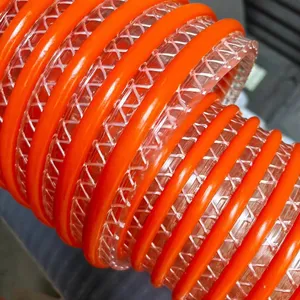 flexible corrugated anti uv non toxic PVC material light duty High quality delivery water 4 inch hose pipe