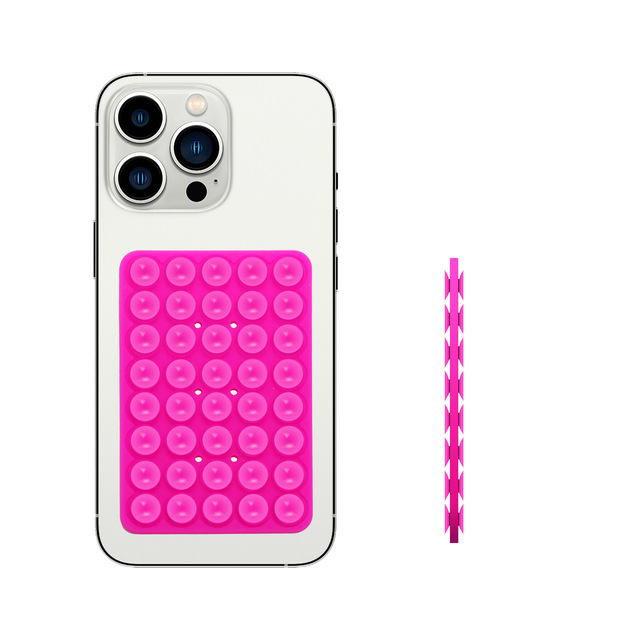 Popular Sale Multicolour Strong Grip Double Sided Silicone Suction Cup Phone Case Holder Hands-Free Stand Mobile Accessory