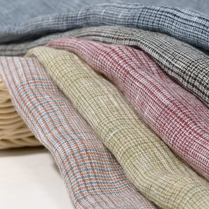 138Cm 126gsm 100% Vải Lanh Tinh Khiết Sợi-Nhuộm Kiểm Tra Sọc Độ Ẩm Wicking Bền Sẵn Sàng Cổ Phiếu Dệt Cho Mùa Xuân/Mùa Hè Tops - Product Image 6