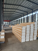 Panneau sandwich en PU sculpté en métal, panneau métallique isolé, revêtement mural extérieur pour maison préfabriquée, bâtiment commercial