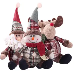 Kerst Poppen Kerstman Sneeuwpop Elanden Speelgoed Xmas Beeldjes Rode Xmas Tree Ornament Kerst Decoraties Voor Huis