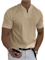 2025 été nouveau T-shirt de Fitness pour hommes musclés élastique soie/coton à manches courtes col rond blanc non tissé séchage rapide respirant