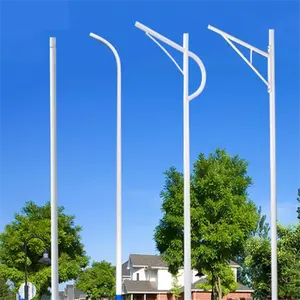 Hepu 4-12M Aluminum Alloy/Hot Dip Galvanized Street Light Pole Outdoor Lamp Pole