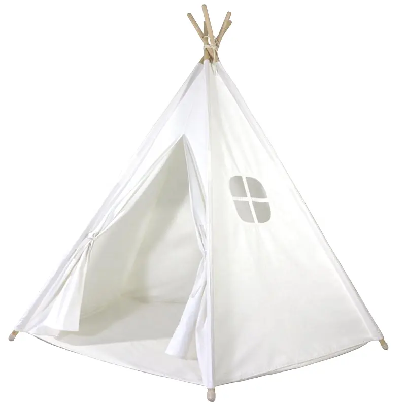 Super Grote Natuurlijke Katoenen Canvas Teepee Tent Voor Kinderen Indoor En Outdoor Spelen