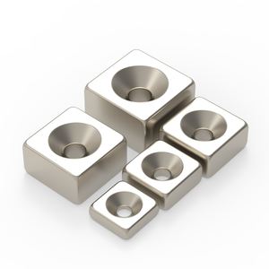 מגנטים ניאודימיום N38 אנטי, בעיצוב בלוק קובייתי פריזמטי, בעלת שטף מגנטי גבוה, כוח מגנטי אמין, מגנט קבוע מחומר נדיר. - Product Image 2