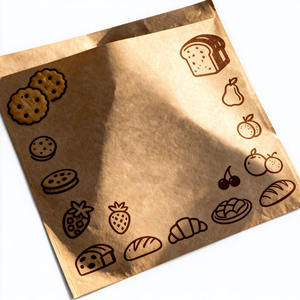 Sacs à pain en papier écologiques, résistants à la graisse et à l'eau, de qualité alimentaire, avec fermeture à clip et fenêtre, pour pain libanais pita - Product Image 1