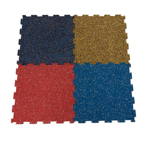 Alfombrilla de suelo de goma entrelazada para gimnasio comercial antideslizante ecológica y baldosas con respaldo de goma - Product Image 3