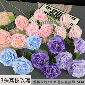 Roses artificielles en soie Jinxi, branche unique, décoration de mariage, ornement pour la maison - Product Image 4