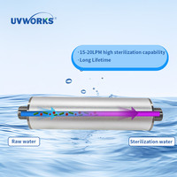 Stérilisateur d'eau UVC à débit moyen UVWORKS, système de désinfection de l'eau UVC à large plage de tension pour les petites installations commerciales
