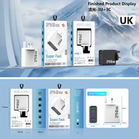 Cargador Superrápido de Alta Calidad con Enchufe para Reino Unido, UE y EE. UU., 3 Puertos USB-A, 3 Puertos USB-C y Cargador Dual USB Tipo C de 240W con Carga Superrápida