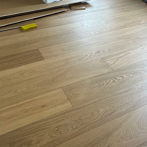 Parquet en bois d'ingénierie Chêne Blanc Certifié FSC Grade AB Anti-rayures Brossé Multicouche 15mm pour Salon - Product Image 2