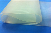 Rouleau de feuille de caoutchouc silicone souple, blanc, imperméable, brillant, plat, translucide, haute température, 1 mm