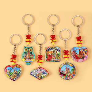 Llavero de Resina 3D con Diseño de la Sagrada Familia de Barcelona, <span class=keywords><strong>España</strong></span>, con Grabado en Relieve, Duradero, Recuerdo de Viaje, Venta al Por Mayor - Product Image 2