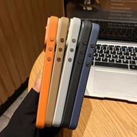 Étui magnétique en PC et TPU à texture 3D pour iPhone 16e, coque de téléphone avec boutons métalliques ronds uniques pour iPhone 16 Pro Max