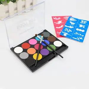 Bview Art 15Colors Professional Halloween Non-Toxic Face Paint