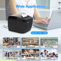 Impresora Térmica de Recibos y Etiquetas YHD-330B de 80 mm, Impresora Térmica de Etiquetas de Código de Barras con USB, RS232, WIFI, BT, RS232 Opcional