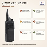 Radio Motorola R2 DMR VHF 5W ou UHF 4W 64 canaux IP55 Batterie haute capacité pour la communication des équipes de logistique et de construction
